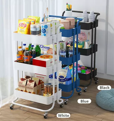 Kitchen Bathroom Shelf Mobile Service Cart Trolley Fruit Veg Storage Organizer • $45.95