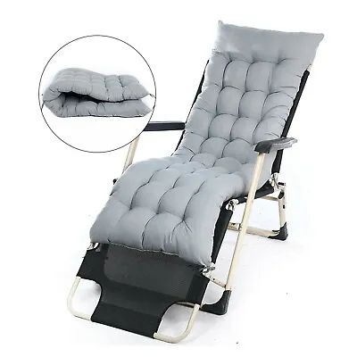 $59.39 • Buy Sun Lounger Sunbed Cushion Pad Garden In/Outdoor Beach Recliner Chair Seat Pads