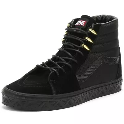 Vans X Black Panther Marvel ‘18 Leather High Top Sneakers Size Men’s 5 Women 6.5 • $45