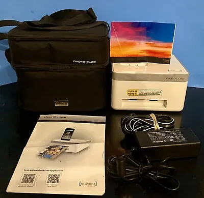 VuPoint Solutions Photo Cube Mobile Photo Printer Model IP-P10-VP W/Case  WORKS • $19.99