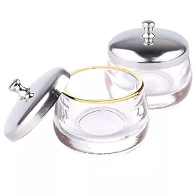 2Pcs Dappen Dish Glass Monomer Dish With Lid For Acrylic Nails Small Clear Na... • $22.58