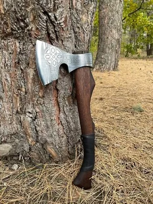 Custom Handmade Carbon Steel Viking Hatchet Hunting Tactical Tomahawk Edc Axe • $85