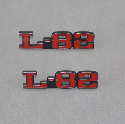 2x Car Front Hood Badges Emblems L-82 Red For Chevy Corvette C3  1973-1979 • $68.99