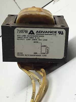 Advance Transformer Co. 71A9740 Autotransformer Input: 277V / Output: 120V 190VA • $15.99