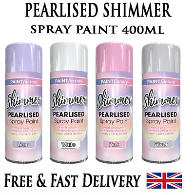 Pearlised Shimmer Effect Spray Paint Pearlescent Pearl Glitter Craft DIY - 400ML • £6.99