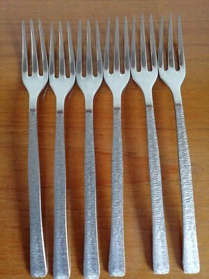 £13.99 • Buy Viners STUDIO Bark Set Of 6 Dinner Table Forks 20 Cm Sheffield Vgc