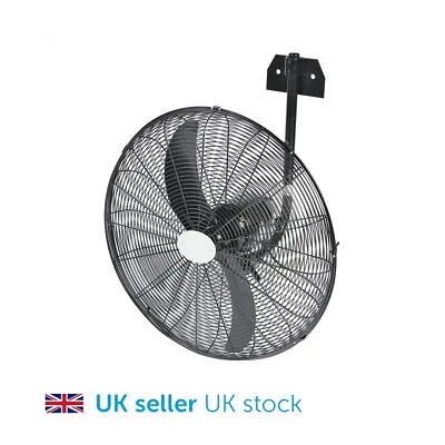 26 Inch Wall Mounted Fan Commercial Oscillating With 3 Speed Settings • £149