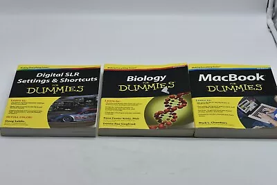 For Dummies Book Lot (3 Books) Digital SLR Biology & Macbook - NICE LOOK YES • $20