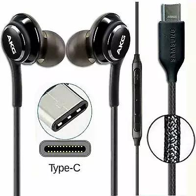 GENUINE SAMSUNG USB TYPE C AKG EARPHONES HEADPHONES For GALAXY S20 NOTE 10 M40 • £6.95