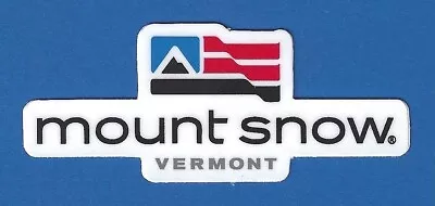 MOUNT SNOW VERMONT SKI SNOWBOARD MOUNTAIN AREA RESORT STICKER DECAL 3  X 1 1/4  • $2.99