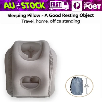 $9.99 • Buy Inflatable Air Cushion Travel Pillow For Airplane Office Nap  Neck Chin   Pillow
