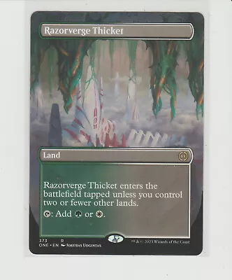 Razorverge Thicket Borderless Rare Magic MtG Card ONE 373 • $2.47