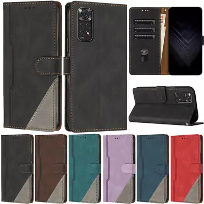 Splice Wallet Leather Flip Case Cover For Xiaomi Poco X5 Redmi 12C A1 Note 12 10 • $15.48