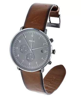 Fossil Chase Timer Chronograph Amber Brown Leather Watch 3241 • $86.89