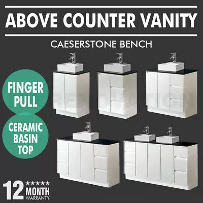 Freestanding Vanity Ceramic Basin Stone Benchtop Cabinet Finger Pull • $1259