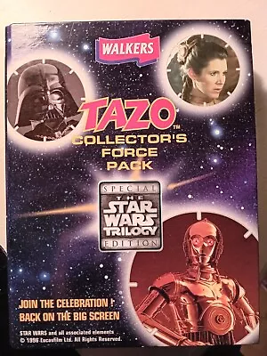 STAR WARS TRILOGY 1996 WALKERS TAZO COLLECTORS ALBUM Complete • £4