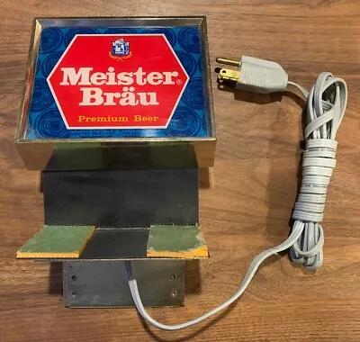 Vintage Meister Brau Premium Beer Price Brothers Bar Top Lighted Sign • $125