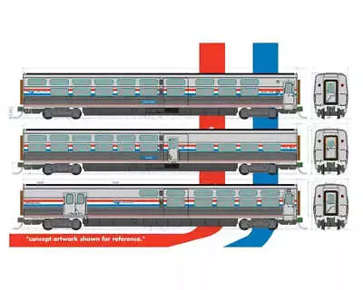 Kato N Scale N Amtrak Phase III Viewliner II Passenger Cars 4 Car Set With Light • $219.95