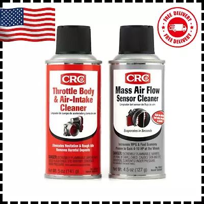 CRC Mass Air Flow & Throttle Body Single-Use Cleaner Twin Pack Kit Fast Delivery • $14.50