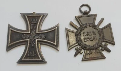 £11.50 • Buy WW1 German Iron Cross 2nd Class & 1914-1918 Cross Of Honour. A7