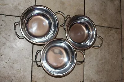 3x Balti Dish 20cm Karahi Curry Serving Dishes Stainlkess Steel • £4.99