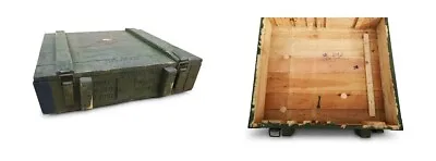 Army Box Ammo Military Storage Tool Box Handles Metal Clip Lock Hinged Lid | KW7 • £18.79