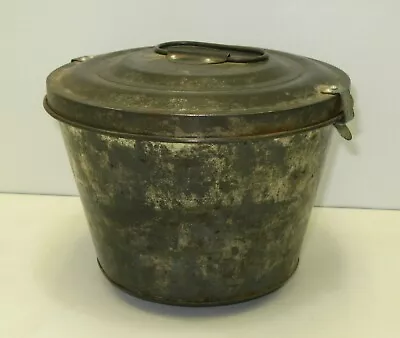 Vintage Tin W Germany Steamed Pudding Mold Locking Lid Bundt Cake Jello Bakeware • $19.95