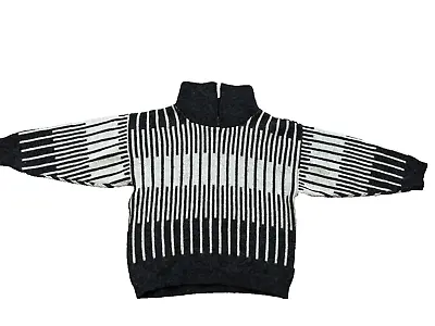 People Knitwear Women's Wool Sweater Made In Denmark Stripes Ski Unisex Size M L • $16.99