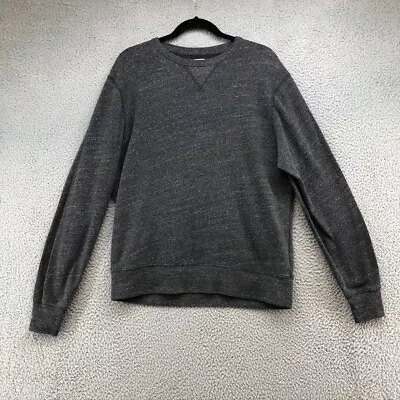 J Crew Vintage Fleece Sweatshirt Mens Large Heathered Gray Pullover Comfort  • $18