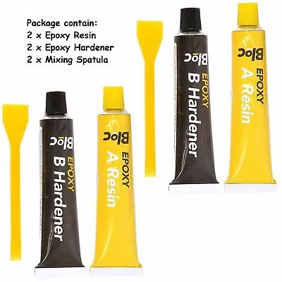 Epoxy Resin Glue Extra Strong Adhesive Super Bond Hardener Metal Plastic Wood • £2.84