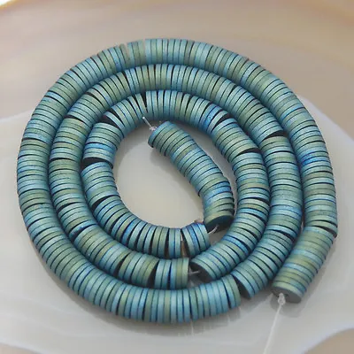  Hematite Heishi Silver Gold Blue Purple Multi-colo​r Beads 2mm 3mm 4mm 6mm 16  • $5.68