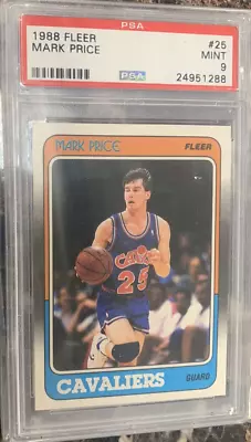 1988 Fleer #25 Mark Price Rc Cleveland Cavaliers Psa 9 • $24.95