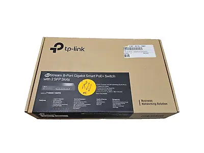TP-LINK T1500G-10MPS JetStream 8-Port Gigabit Smart POE+ Switch W/2 SFP Slots • $119.99