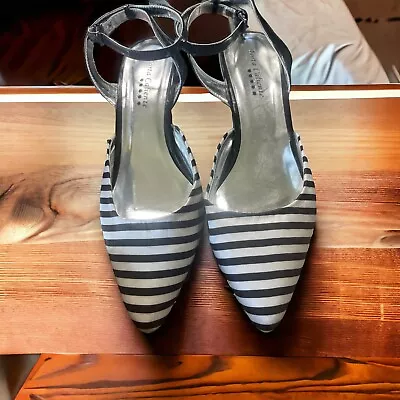 Women’s Shoes Dress Pumps Size 9 Wide Black / White/ Silver • £7.72