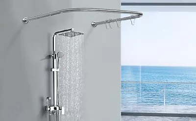 Misounda Shower Curtain Rods 304 Stainless Steel Telescopic Curtain Rod， For Ba • $39