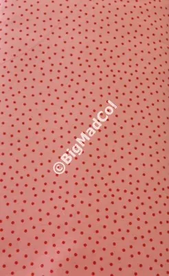 Ikea Cath Kidston Rosali PINK RED SPOT Cotton Fabric Material FAT QUARTER • £3.75