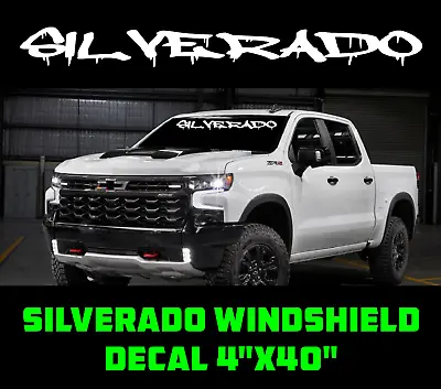 Chevrolet SILVERADO Windshield Graphic Decal Sticker Vehicle Chevy Graffiti USDM • $12.99