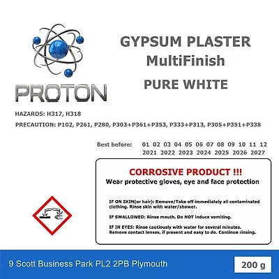 Snow White Gypsum Plaster Multi Finish Repair Filler Reinforced With Polymers • £8.99