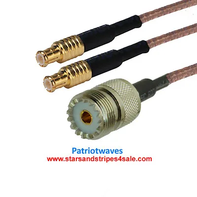 2x MCX Male To PL259 UHF SO239 Female Splitter Cable (6  -15 Cm Coaxial RG316) • $7.25