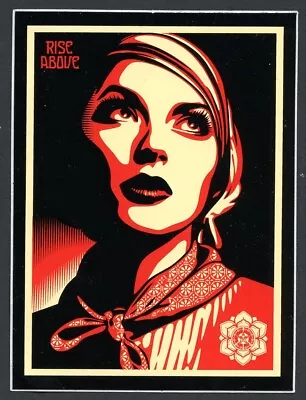 Rise Above Shepard Fairey Obey Giant Sticker Woman Slap 3 X 4 Inches Art 2011 • $97.69