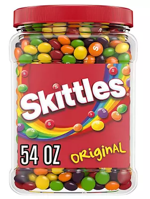$17.99 • Buy Skittles Original Chewy Candy Bulk Jar 54 Oz