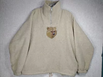 National Wildlife Federation 1/4 Zip Jacket Sz L Poly/Acrylic Blend Bear • $21.99