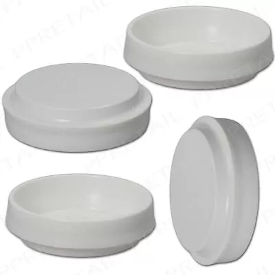 £2.80 • Buy 4 X LARGE WHITE CASTOR CUPS Carpet/Floor Chair/Sofa Furniture Protectors Caster