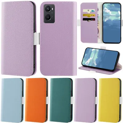 $14.84 • Buy Litchi Pattern Wallet Leather Flip Case Cover For Oppo A77 A57 A96 A76 A15 Reno7