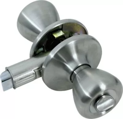 RV/Mobile Home Locking Interior Door Knob Stainless Steel • $22.13