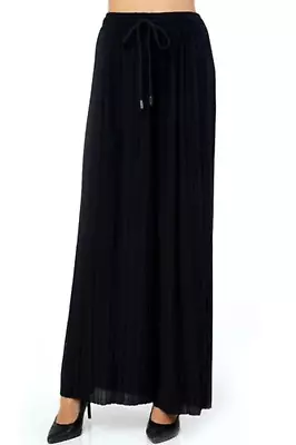 Women's Pleated Loose Fit Wide Leg Pants With Drawstring • £17.36