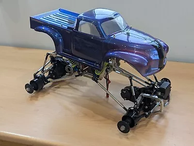 Modified Tamiya JPS Clod Buster With  4 Wheel Steer Traxxas EVX ESC - Very Rare • £800