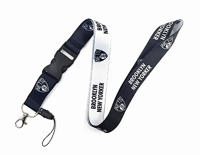 Brooklyn Nets NBA Lanyard - 22  W/ Quick Release & Breakaway Clasp Double Sided • $8.99