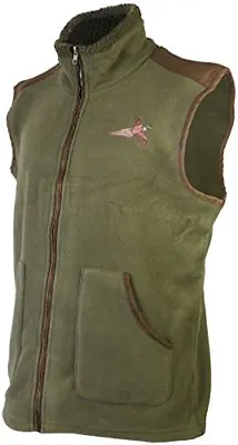 Mens Pheasant / Plain Country Sports Fleece Gilet Shooting Hunting Vest • £22.99