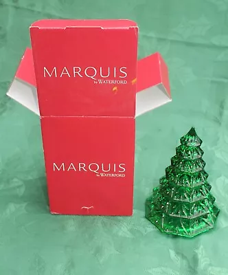 Marquis By Waterford - Large Green Crystal Christmas Tree Decoration 6.5 Inch • $99